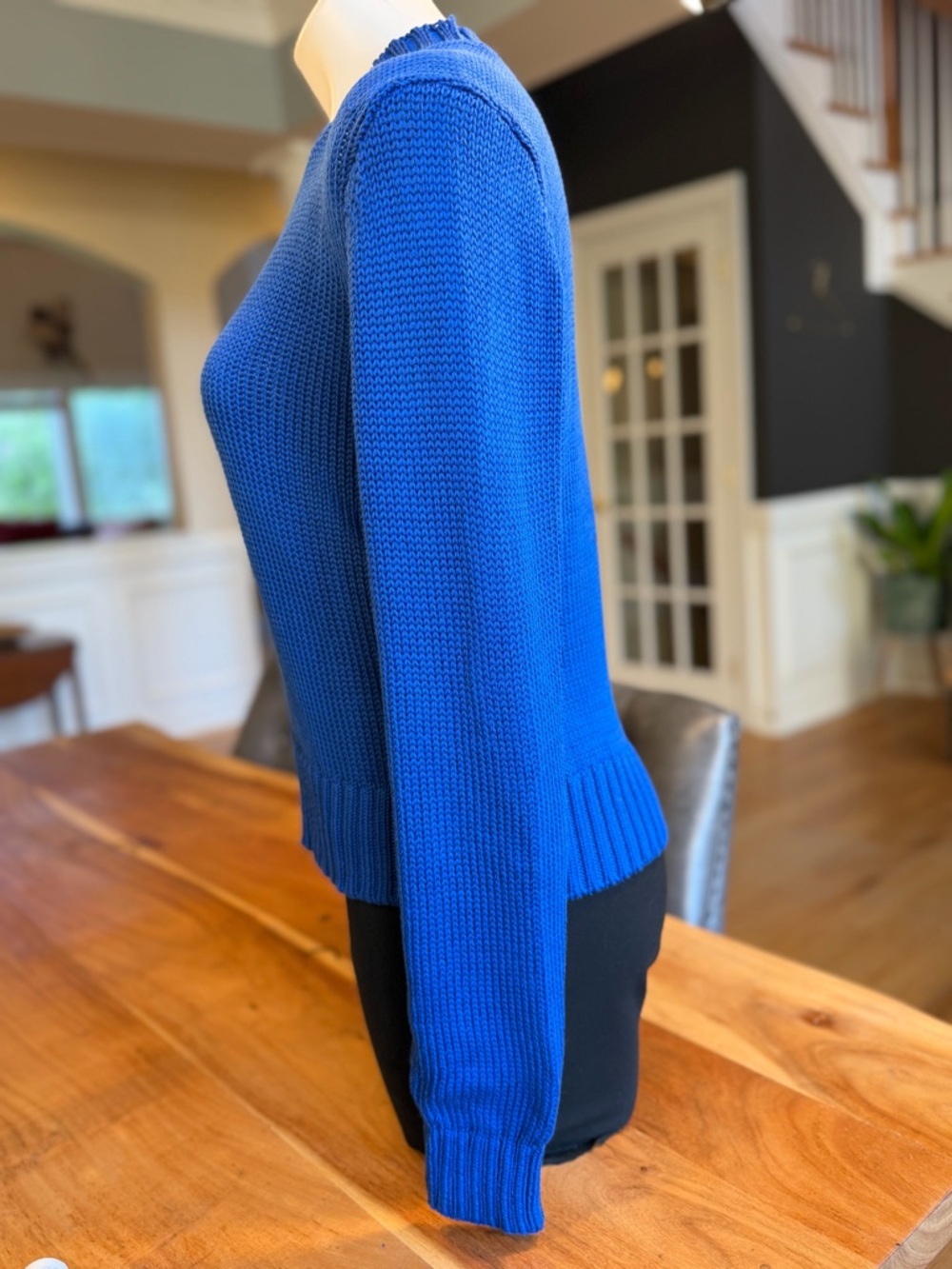 Polo Ralph Lauren Preppy Blue Cotton Crewneck Sweater M (GUC) - Picture 5 of 15